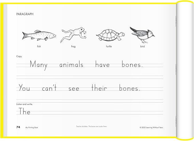Learning Without Tears, My Printing Book, Student Workbook, Age 6+, 1st Grade+, Handwriting Practice, Writing Book, School & Home, Language Arts, Tutoring