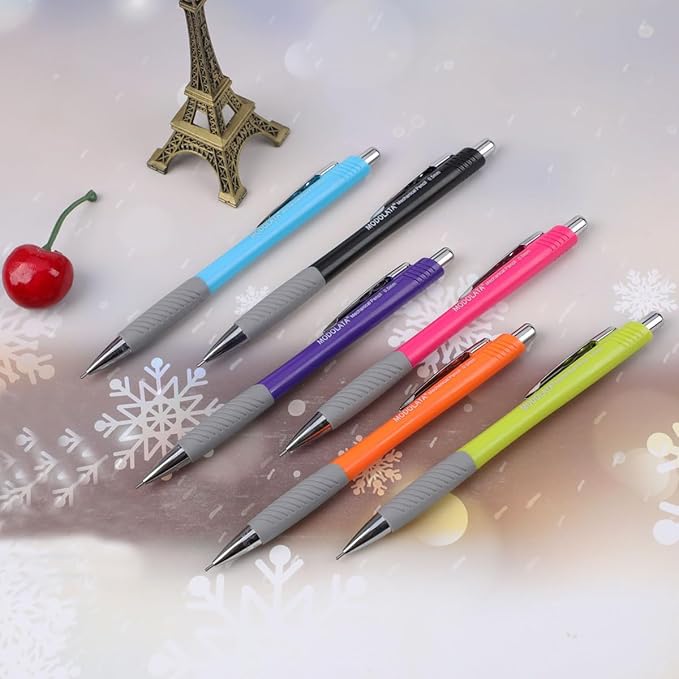 0.5MM Mechanical Pencil Set, Lead Pencils 0.5mm for Student and Artist Drawing, Sketching, Drafting, Pack of 6 Pieces