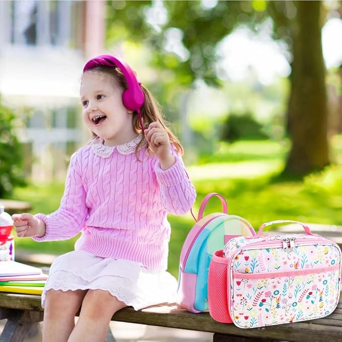 RHCPFOVR Kids Lunch Bag - Insulated Lunch Box for Boys Girls,Washable Lunch Bag and Reusable Toddler Leak-proof Lunchbox for School and Daycare