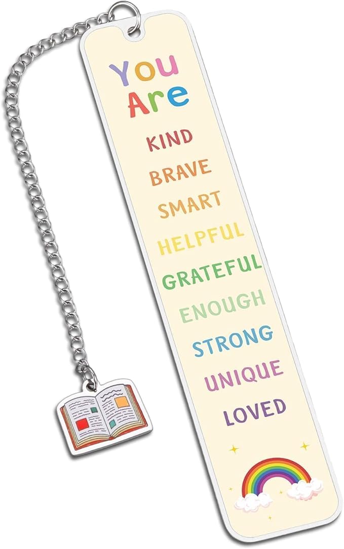 Bookmarks for Kids, Back to School Gifts for Students, 5th 8th Grade School Supplies for Girls Boys, College Dorm Room Essentials for Guys, Book Marks for Reading Kids, Inspirational Bookmarks