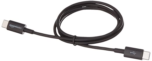 Amazon Basics USB-C to USB-C 2.0 Fast Charging Cable, 480Mbps Speed, USB-IF Certified, for Apple iPhone 16/15, iPad, Samsung Galaxy, Tablets, Laptops, 3 Foot, Black (Pack of 2)