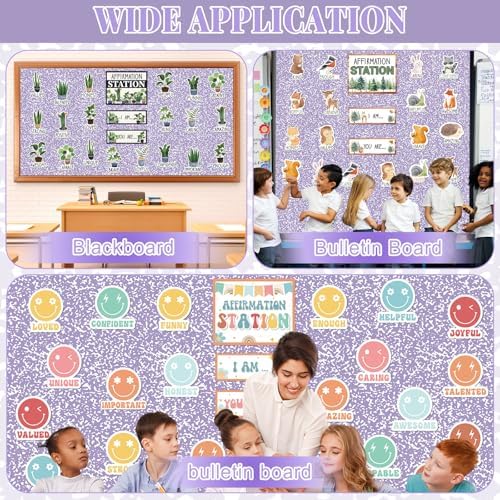 Purple Composition Bulletin Board Roll Non-Woven Fabric Poster 15.7" x 12ft