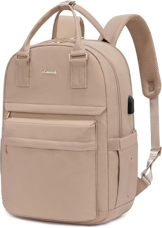LOVEVOOK Laptop Backpack for Women 15.6 Inch Laptop Bag with USB Port, Fashion Waterproof Backpacks Teacher Nurse Stylish Travel Bags Vintage Daypacks for College Work