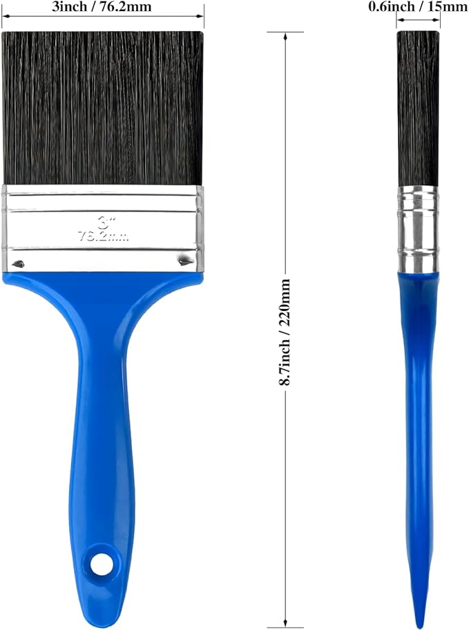King Origin 3 Inch Paint Brush, 1-Pack, Wide Paint Brush for Painting Walls & Large Surfaces, Furniture, Crafts, Stain Brush, Painting Brush