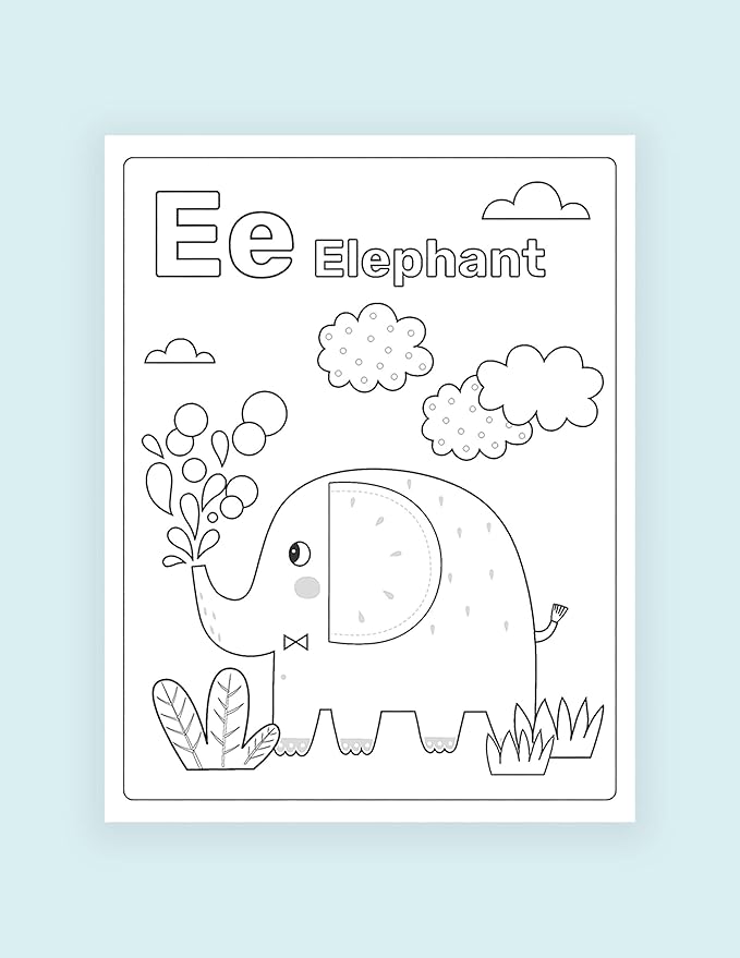 NuFun Activities Mess Free Coloring Set - Animals of The Alphabet, Kids Create No Mess Wonders with Special Coloring Paper, Gift for Toddlers and Kids, 26 Preprinted Pages and 8 Markers