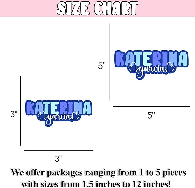 Personalized Colorful Heart First and Last Name Sticker Custom Text Aesthetic Heart Decal Waterproof Die Cut Vinyl & Transparent DTF Decal For Water Bottle Laptop Car Helmet Gifts for Female Male Kids