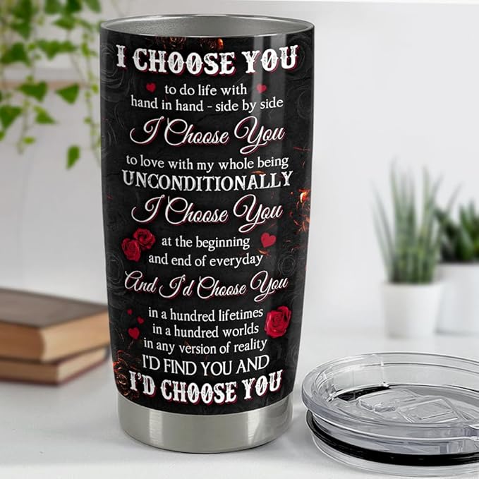 SANDJEST Couple Tumbler 20oz Gifts for Wife Husband Skull Couples Stainless Steel Tumblers Coffee Travel Mug Cup Romantic Gift for Valentine Birthday Anniversary Christmas