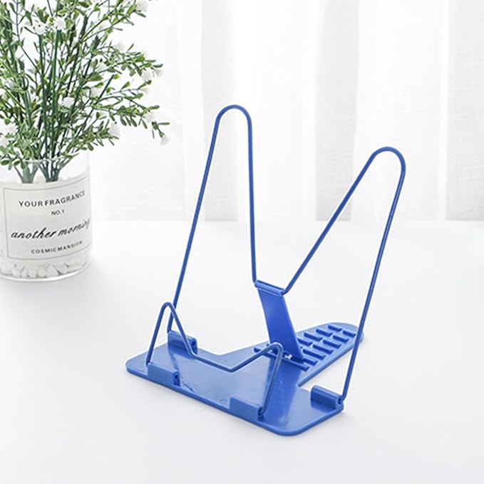 OSALADI 2PCS Adjustable Reading Bracket Book Stand with Smooth Surface Multi-Angle - Support for Home Office Dorm Lightweight Portable Reading Shelf Blue