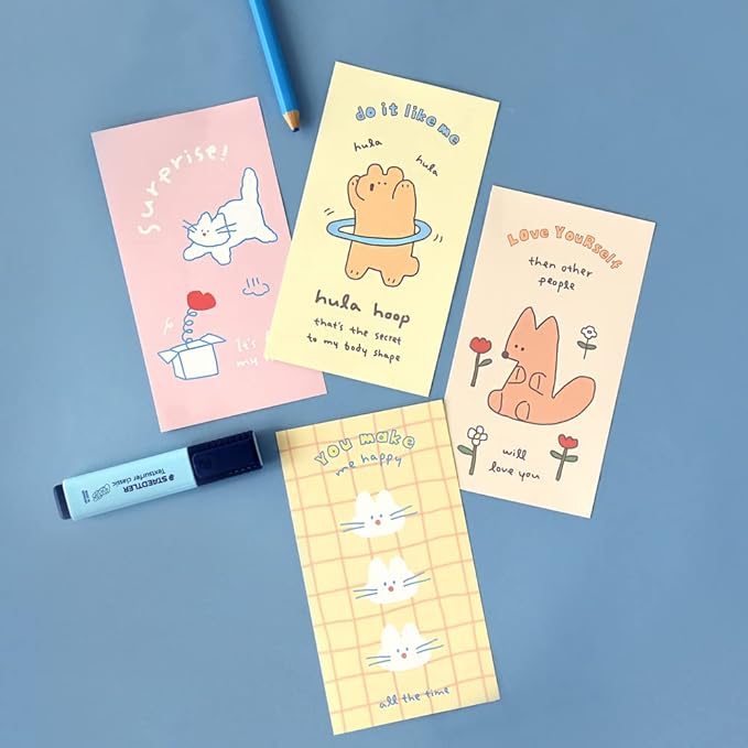 Monolike Story town Afternoon B Mini Letter Paper and Envelopes Set - 8Type, 32 Letter Paper + 16 Envelopes