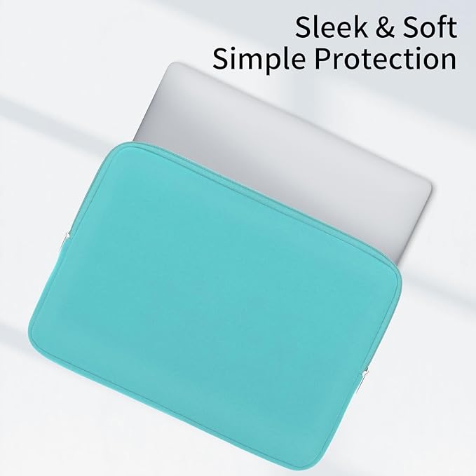 RAINYEAR Laptop Sleeve Case Compatible with 13.3 Inch Notebook Computer Tablet Chromebook 14" MacBook Pro/Max M1 M2 M3 M4 M5 Soft Cover Protective Case Zipper Carrying Bag (Blue)