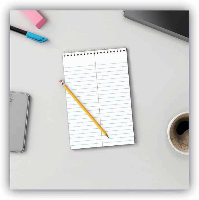 -Universal 96920 Steno Book, Gregg Rule, 6 x 9, White, 80 Sheets, 6 Pack