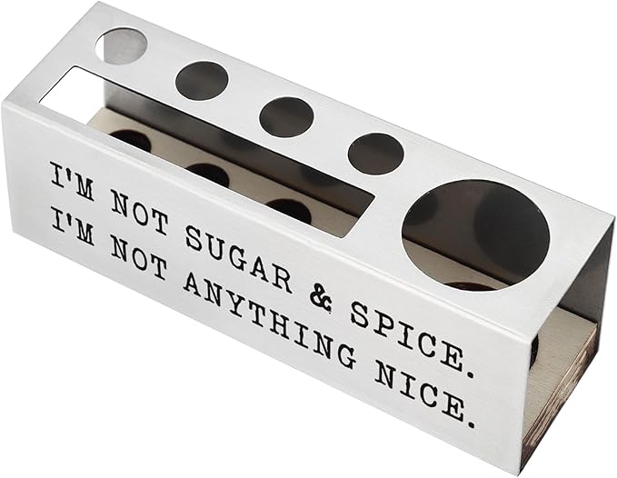 Funny Office Desk for Women, I’M NOT SUGAR & SPICE. I’M NOT ANYTHING NICE, Sarcastic Workplace Humor Gift for Sassy Coworkers & Friends, joke Gift, Office Pencil Holder for Desk SD284