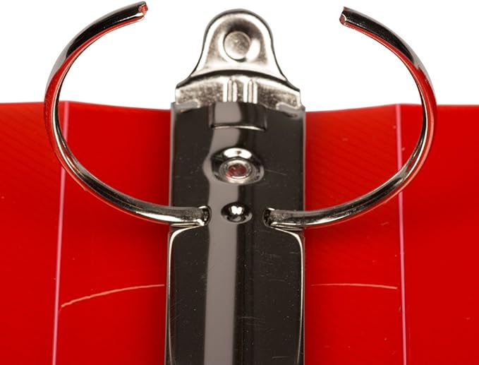 JAM PAPER Plastic 2 inch Binder - Red 3 Ring Binder - Sold Individually