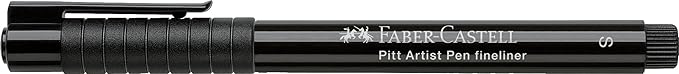 Faber-Castell Art & Graphic Pitt Artist Pen Fineliner India Ink Pen, Black, Single Pitt Pen, for Art, Craft, Drawing, Sketching, Home, School, University, Colouring
