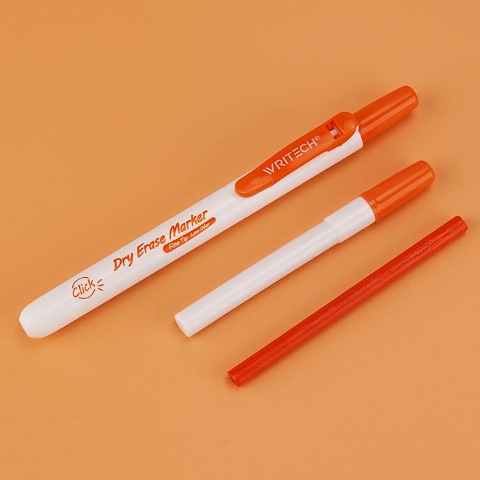WRITECH Dry Erase Marker Refills, Low Odor Assorted Colors Ink 12ct