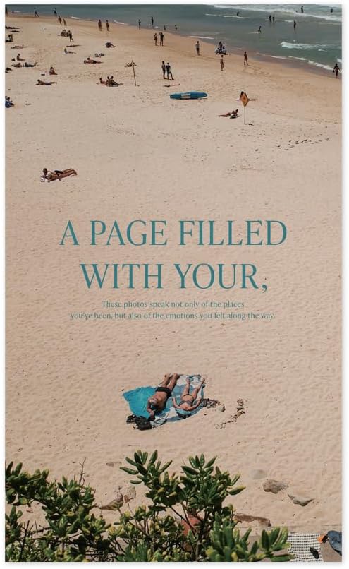 Monolike Capture The Life PVC Handy Notebook, Beach - Exposed Binding, PVC cover, Academic, Journal, Diary, 160pages