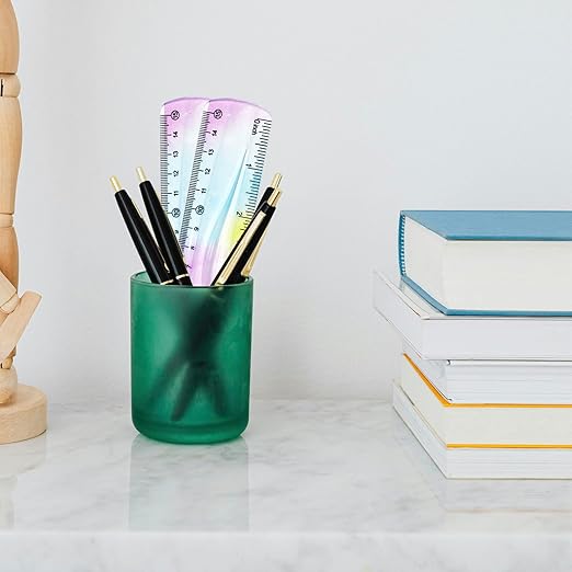 4 PCS 6 Inch Flexible Ruler, Bendable Plastic Ruler, Soft Bendable Gradient Colour Rulers with Centimeters and Inches for Student School Classroom Office Supplies