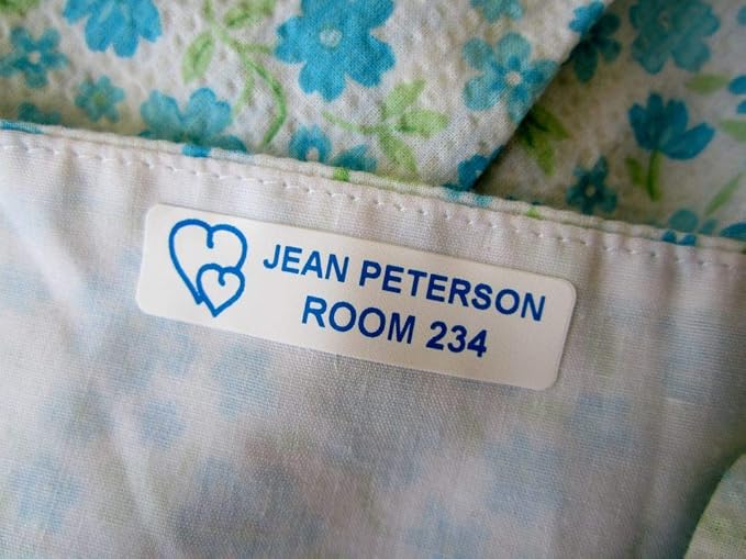 Iron On Clothing Labels (Qty 50) - Personalized with a Name and/or Number - Color, Font and Icon Choices - Laundry Safe - Comfortable - Guaranteed!
