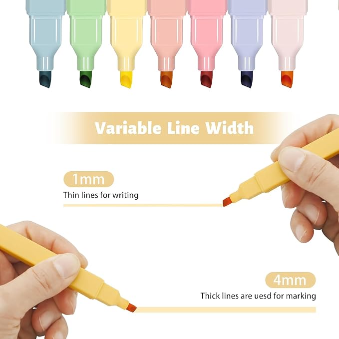 Highlighters, Pastel Highlighters Set, Assorted Color , Chisel Tip 20Pcs | cute ,high quality for bible study,books,journal,writing,school office