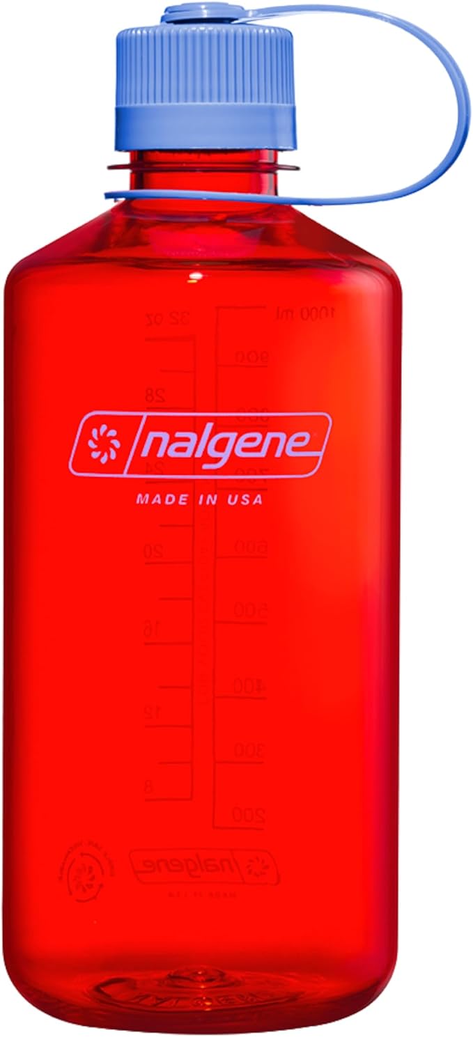 Nalgene 32 oz Narrow Mouth Water Bottle | BPA-Free, Durable & Leak Proof, Lightweight Bottle for Hiking, Gym & Travel, Marmalade Orange