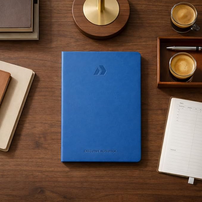 Nextnoid Hardcover Lined Notebook Journal - 120 GSM Thick Paper, Medium A5-160 Pages - Perfect For Writing, Journaling and Note-Taking (Royal Blue, Ruled)