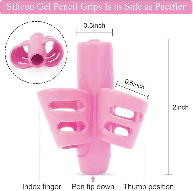 Pencil Grips for Kids Handwriting, 12 Pcs Toddler Pencil Grippers, Pen Grips Holders for Beginners Preschoolers Children