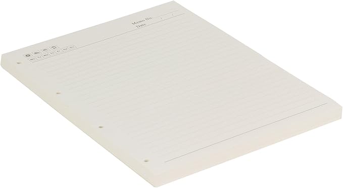 A4 Refill Paper 4 Hole Punched Filler Paper Refills for A4 Loose Leaf Notebook Travel Journal Personal Diary Planner Binder, 80 Sheet/160 Page, Lined Paper