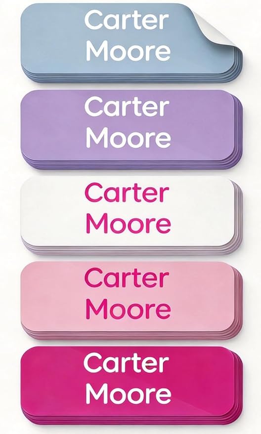 Personalized Daycare Name Label for Kids (144 Labels) Custom Labels for Clothing Tag Waterproof Name Stickers for Clothing Tags, Camp，Lunch Boxes，Bottles, Backpacks and School Supplies