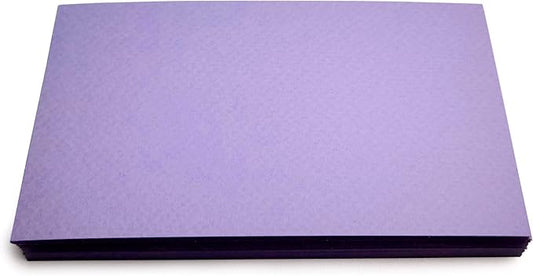 PPAPPAPPIYO 50 Pack 3x5 Colored Index Cards, 180gsm Premium Textured Blank Flash Cards, Heavyweight Cardstock for Study, Recipes, and DIY Crafts (violet)