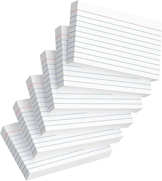 Index Cards 3x5 Inch, 300sheets, Flash Cards,Ruled Lined White Note Cards Paper For Studying, Schools Supplies, College, Office And Home Organization, Note Taking Supplies