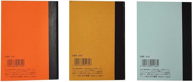 Life Noble Notebook, A7, Plain, N48, Set of 2