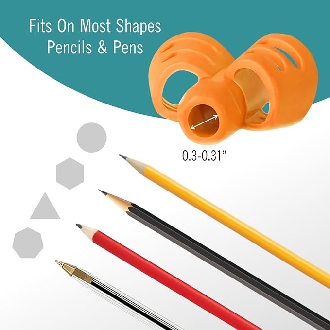 Pencil Grips for Kids Handwriting, 6 Pack Ergonomic Children Writing Aid, Training Posture Correction Tool, Pen Gripper, Cute Butterfly Shape Design for Kids and Preschoolers