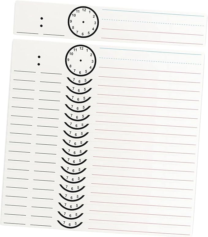TOOYFUL 20x Daily Schedule Chart Card, Dry Card, Blank Sentence Strips for Teaching Supplies Classroom Learning Material Nursery Room Activity