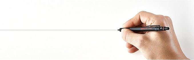 Rotring 600 Full-Metal Body Mechanical Pencil, 0.7mm, Black - For Precise Ruler-Based Drawing