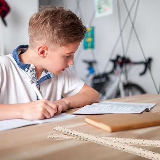 20 Pack Wooden Ruler 12 Inch - 2 Scale Measuring Rulers with Centimeters & Inches for Adults Students Supplies - 30 cm Drafting Tools for Home Office School