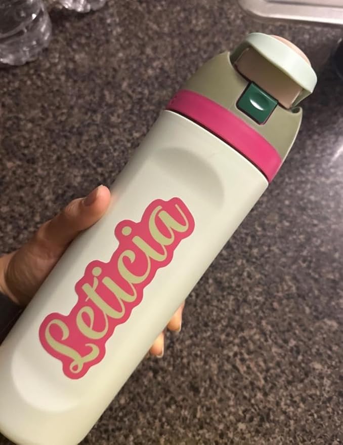 Personalized Waterproof Name Stickers - Daycare, School, and Office Labels for Bottles, Cups, Containers, Lunch Boxes, Laptop & Supplies (Desin 1)