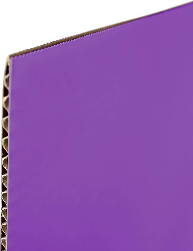 Flipside Products 18" x 48" Purple Project Boards, Pack of 24, Trifold, Presentation Board, DIY Projects, Small Display, Science Fair, Classroom, Clubs, 4H, Graduation