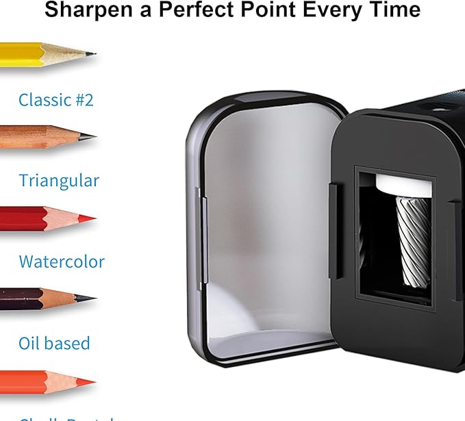 Battery Operated Electric Pencil Sharpener, Portable Electric Pencil Sharpener for Kids, for No.2/Color Pencils (6-8mm), School, Home, Office, Classroom(Purple)