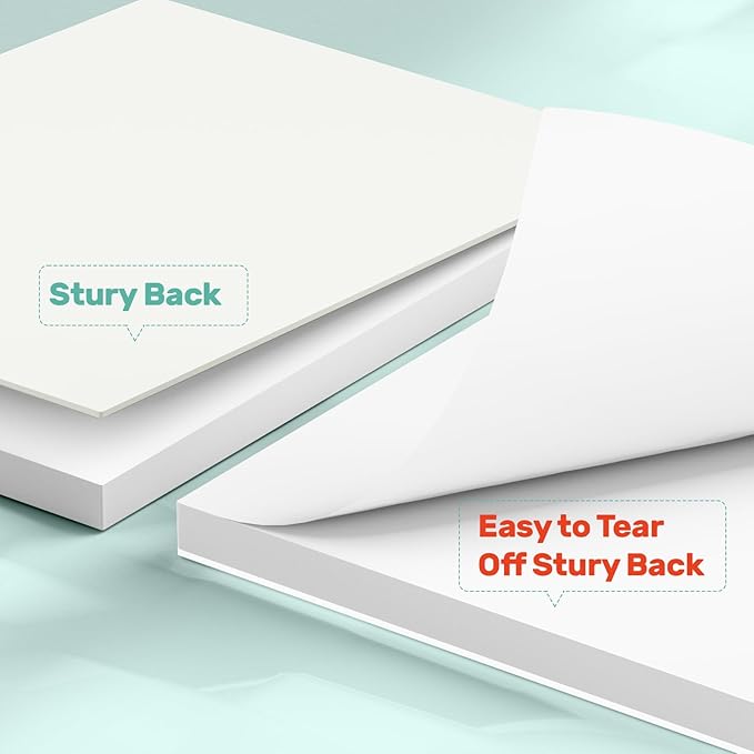 3" x 5" Note Pads - Memo Pads - Blank Scratch Pads - Small Notepad Writing Pads for Taking Notes and Task Allocation – Easy to Peel – 80gsm Papers with Cardboard Backing – 50 Sheets – Pack of 8