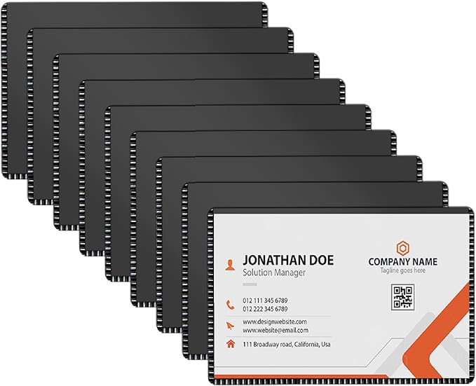 CHUNNIAO Magnetic Sleeves 2x3.5 for Business Name Card,Index Card Holders on Locker/Cabinet 10PCS