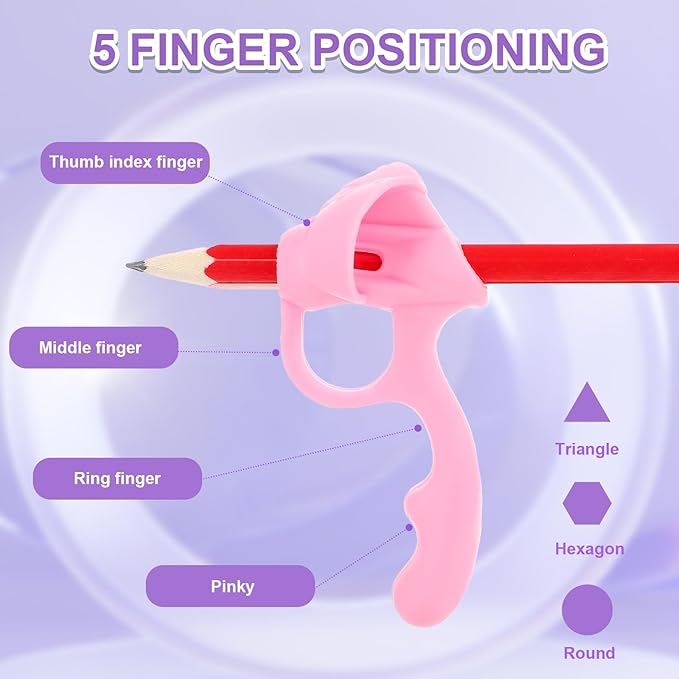 Ptwola 10 Pcs Grips for Pencil for Kids Handwriting Pencil Writing Aid Grip Posture Correction Tool learning to Write Pencil Grippers Holder for Preschooler Training Pen Special Education Classroom