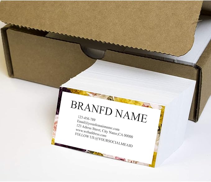 Custom Premium Business Cards 200 Full color Business Cards can Add You need to Customize, Personalized Name Card No Additional Charge Size 3.5" X 2"