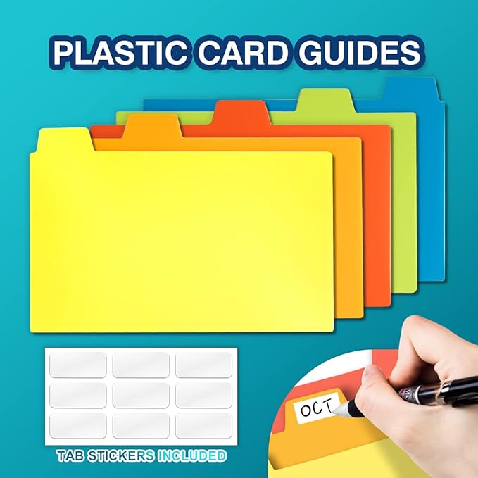 H4D 3x5 Index Card Case with 100 Heavyweight Ruled Index Cards and Dividers, Pink