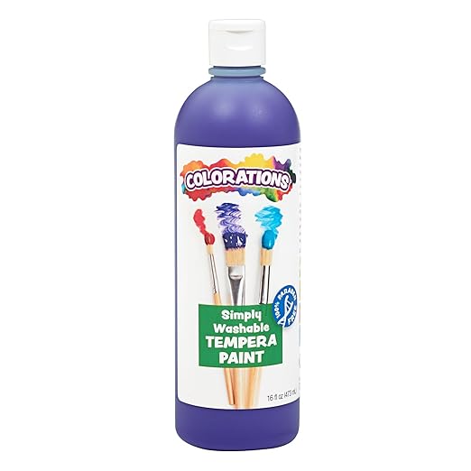 Colorations Washable Tempera Paint, 16 fl oz, Violet, Non Toxic, Vibrant, Bold, Kids Paint, Craft, Hobby, Fun, Art Supplies