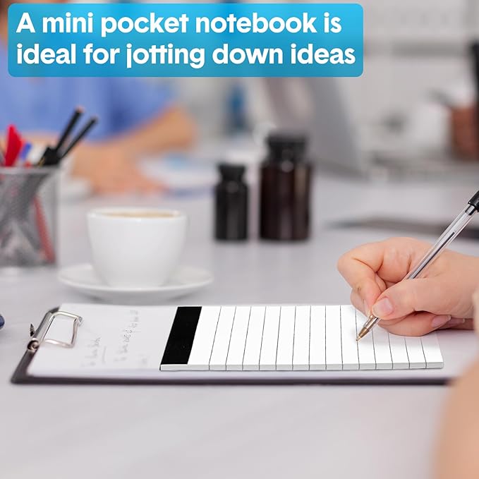 PerKoop 100 Pack Small Notepads Refills 4 x 6 Inch Lined Memo Pads 30 Sheets Mini Legal Pads Pocket Notepads for Teacher Nurse Office School Supplies