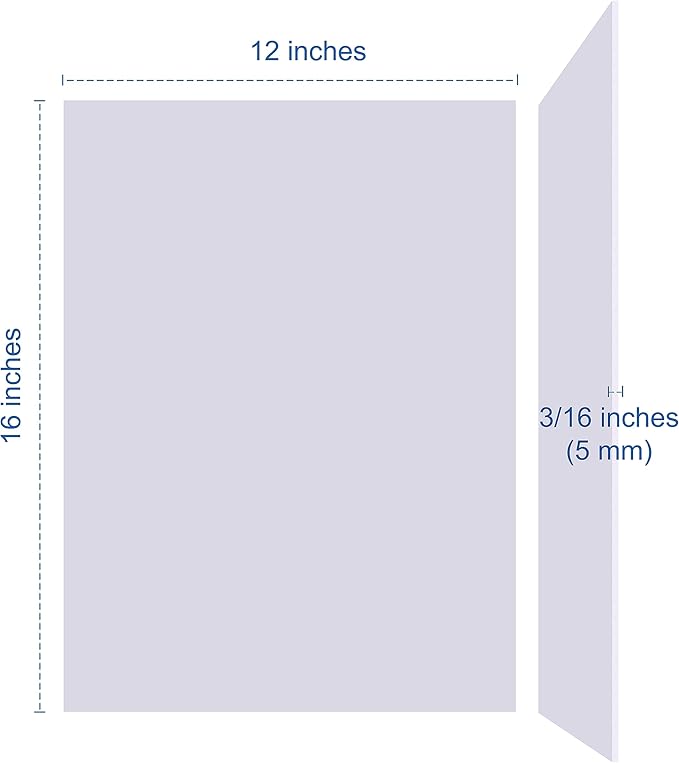 Foam Board 12 x 16 x 3/16" - Premium 12 Pack - White Poster Board, Acid Free, Double Sided, Rigid, Sign Board Foamboard for Mounting, Crafts, Paintings Prints, Art, Display, Presentation and Projects