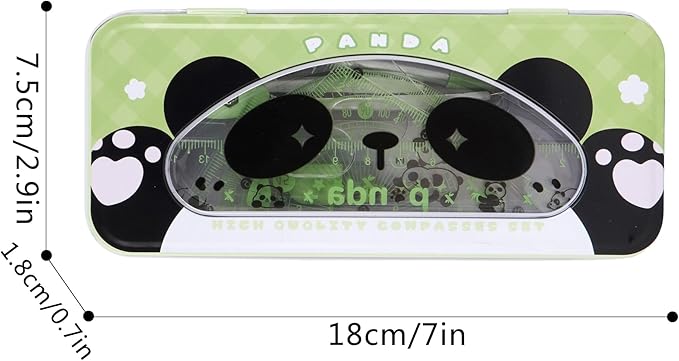 LABANCA 8 Pcs Compass Set with Protractor Rulers Pencil for Math Geometry (08336 Pattern A)