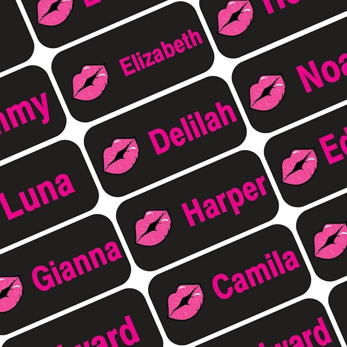 Personalized Name Labels for Kids – 60 Waterproof Peel-and-Stick Labels for Clothes, Lunch Boxes, Water Bottles, Laundry Bags – Durable, Dishwasher & Microwave Safe, Perfect for Camp, Daycare, School