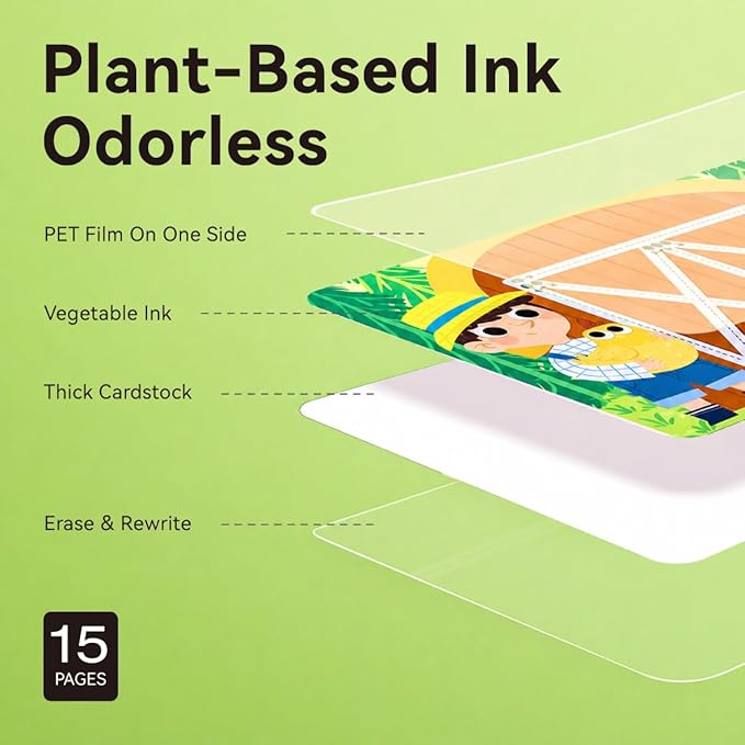 Dohoho Reusable Tracing Book for Kids Ages 3-5, 30 Pages Farm-Themed Line Tracing & Pen Control Workbook, Wipe Clean Educational Travel Toy with Dry-Erase Markers for Preschool Learning Activities