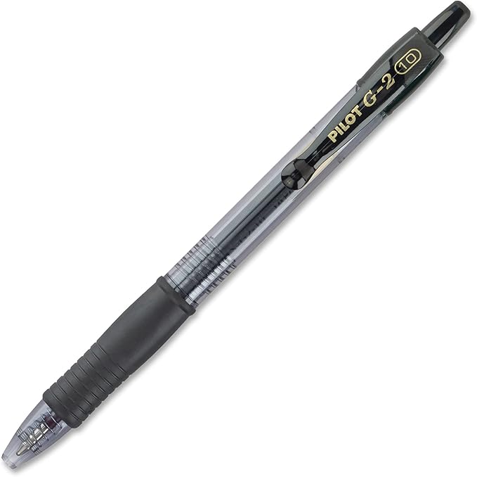 PILOT G2 Premium Refillable & Retractable Rolling Ball Gel Pens, Bold Point, Black Ink, 12-Pack (31256)